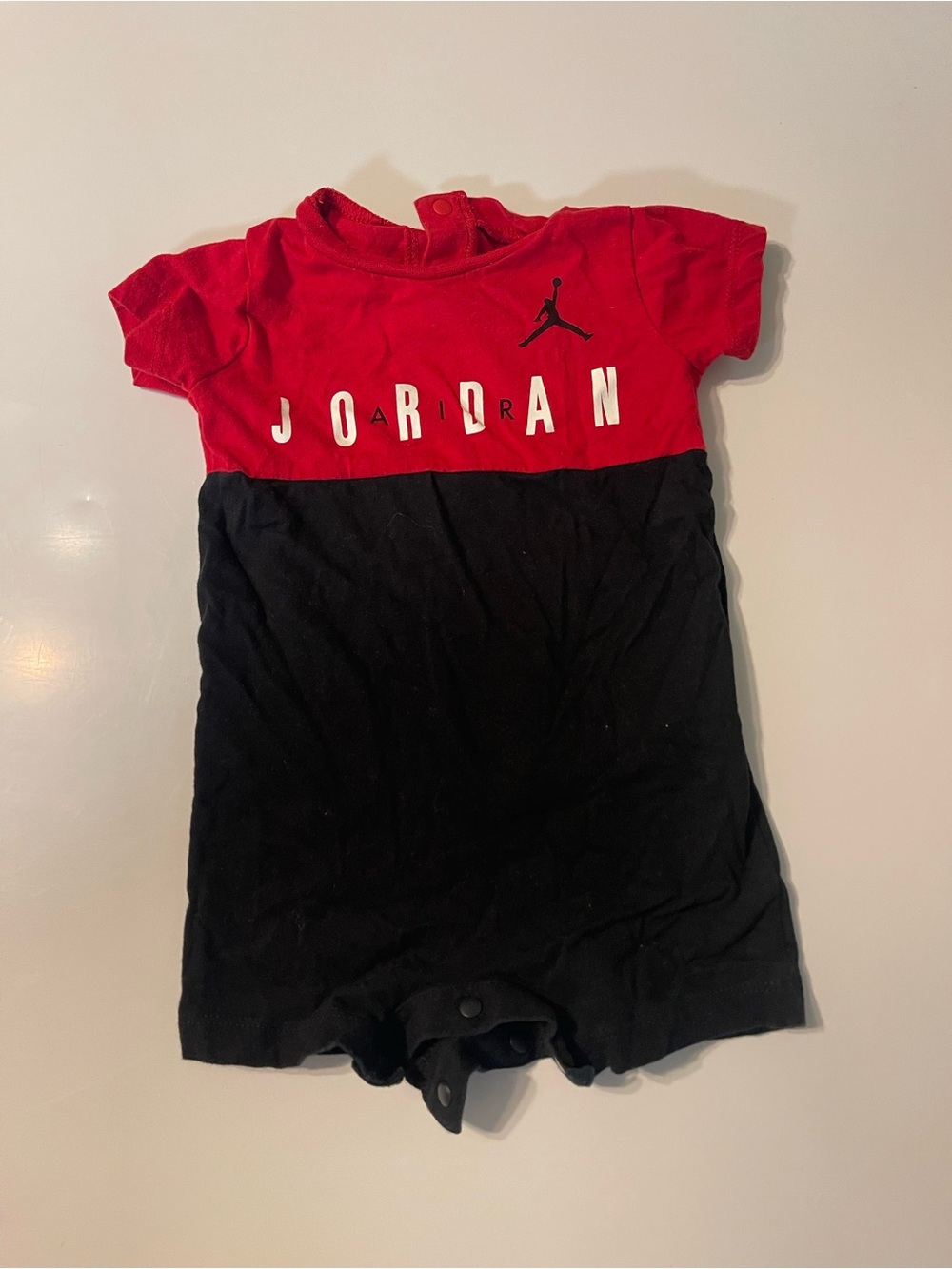 Jordan Red and Black Baby Romper - Jordan Air 6M